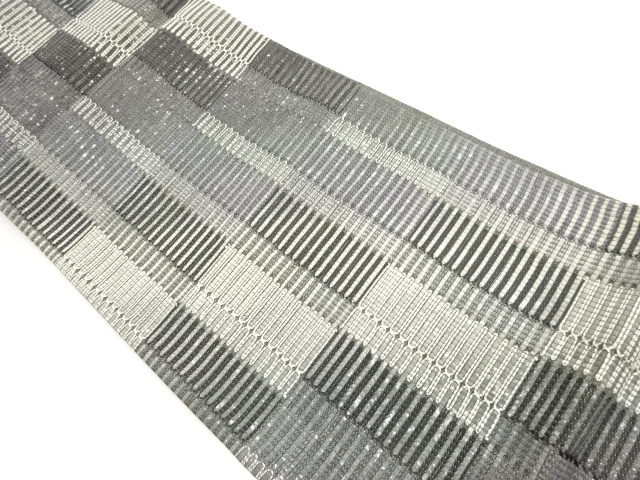 JAPANESE FUKURO OBI / PULP CLOTH / GINSAI / ABSTRACT STRIPE